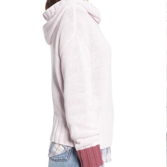 Treasure & Bond Contrast Cuff Hooded Sweater - Picture 3 of 8